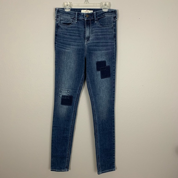 hollister patched jeans